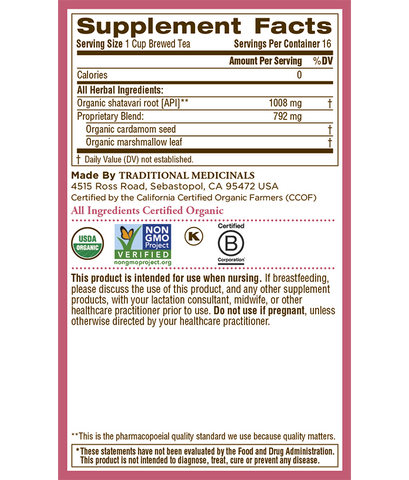 Mother's Milk Shatavari Cardamon 16 bags
