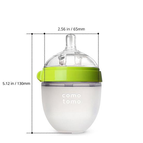 Comotomo Baby Bottle 150ml 2 Pack- Soft Hygienic Silicone Feeding Bottle