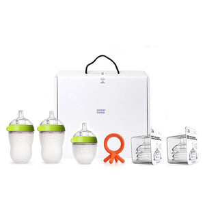 Comotomo Starter Pack - Bottles, Teats and Teether Set