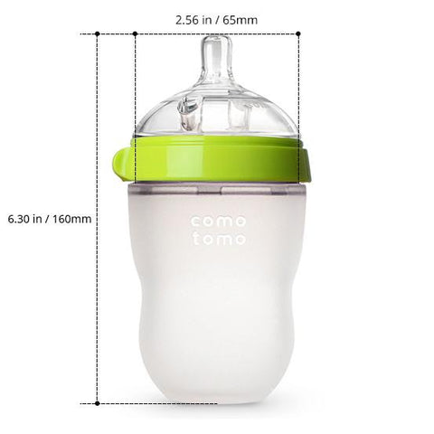 Comotomo Baby Bottle 250ml 2 Pack- Soft Hygienic Silicone Feeding Bottle