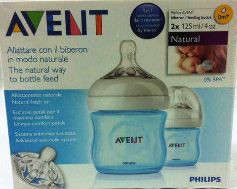 Philips Avent Natural Bottle Coloured 125ml 2pk