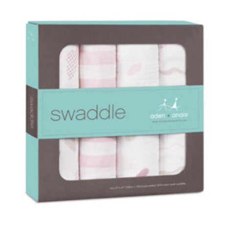 Aden + Anais 4 Pack Swaddling Wraps - Heartbreaker