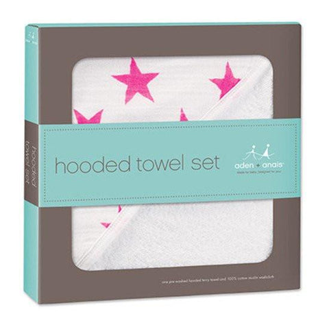 Aden + Anais Hooded Towel Set - Fluro Pink