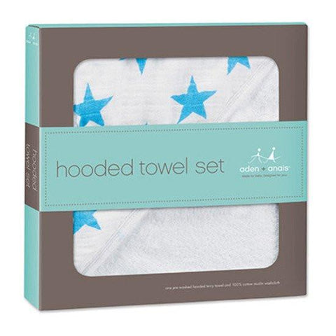 Aden + Anais Hooded Towel Set - Fluro Blue