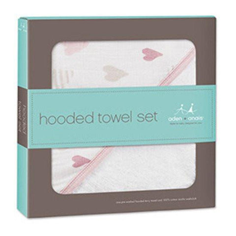 Aden + Anais Hooded Towel Set - Heart Breaker