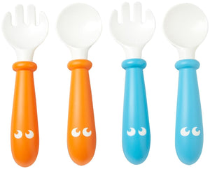 baby-spoon-fork-4pcs-orange-turquoise