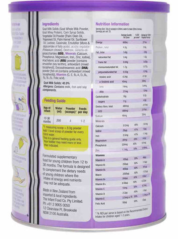 Nature Bubs Goat Toddler Formula Stage 3 800g x 6 Tins