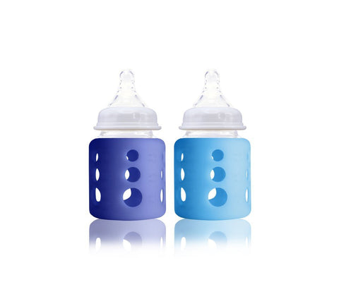 Cherub Baby Colour Change Natribottle Glass Bottle Wide Neck 150ml Twin Pack