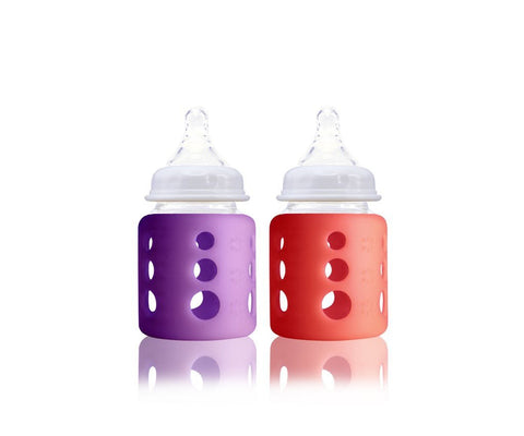 Cherub Baby Colour Change Natribottle Glass Bottle Wide Neck 150ml Twin Pack