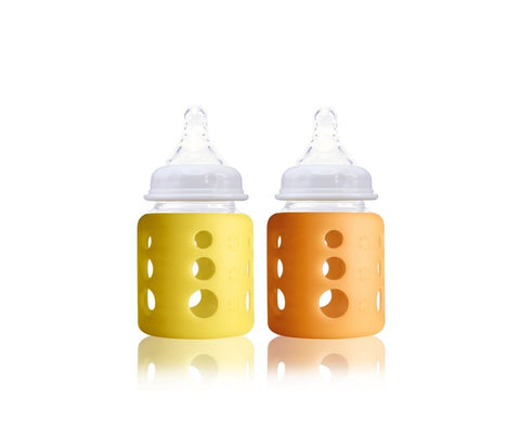 Cherub Baby Colour Change Natribottle Glass Bottle Wide Neck 150ml Twin Pack