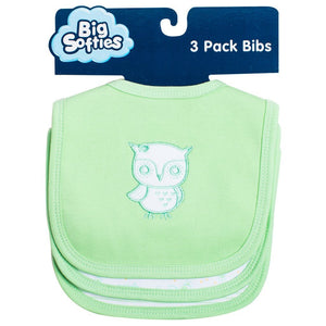 applique-printed-bibs-3-pack-green