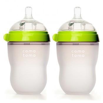 Comotomo Baby Bottle 250ml 2 Pack- Soft Hygienic Silicone Feeding Bottle