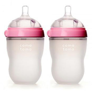 Comotomo Baby Bottle 250ml 2 Pack- Soft Hygienic Silicone Feeding Bottle