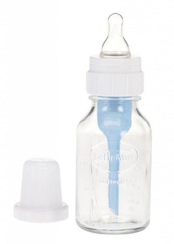 Dr Brown's GLASS Breast Milk Bottle with Teat - 125ml