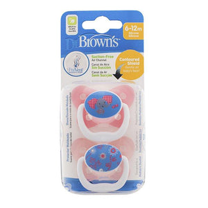 Dr Brown's Prevent Orthodontic Silicone Soother Stage 2  6 - 12 months 2 Pack