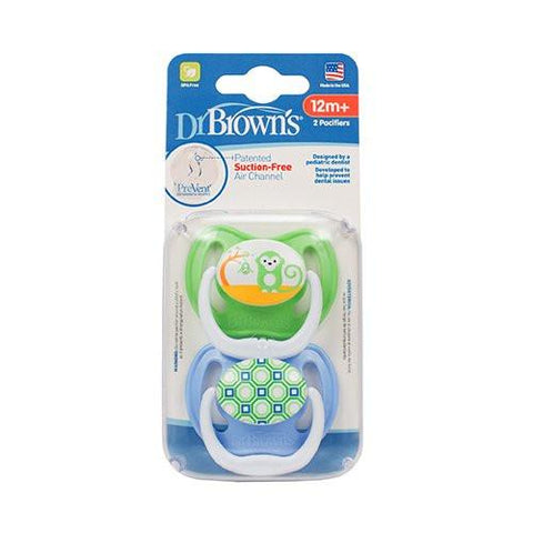 Dr Brown's Prevent Orthodontic Silicone Soother Stage 2  6 - 18 months 2 Pack