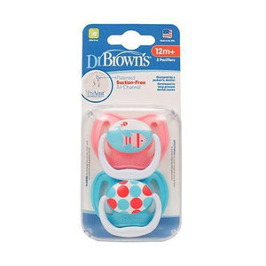 Dr Brown's Prevent Orthodontic Silicone Soother Stage 2  6 - 18 months 2 Pack