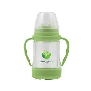 Glass Sip n Straw Cup 125ml - Green