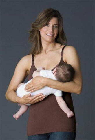 Glamourmom Nursing Bra Long Top - Chocolate