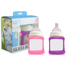 Colour Change Glass Bottle Wide Neck 150ml Twin Pack