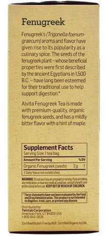 Organic Fenugreek Tea 24 Bags,