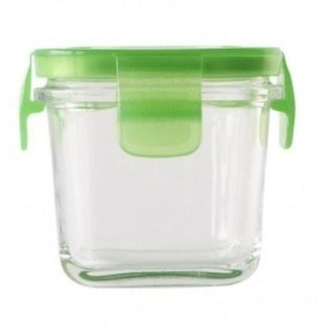 Littlelock 210ml Square glass baby food containers