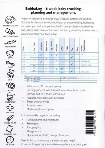BubbaLog Baby Log Book