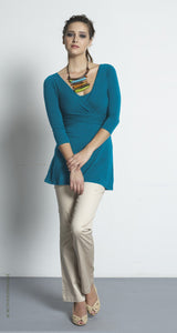 Wrap 3/4 Sleeve Top by Mothers En Vogue