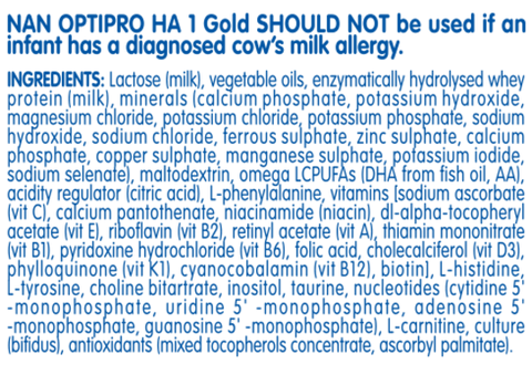 NAN Optipro HA 1 Gold 800g