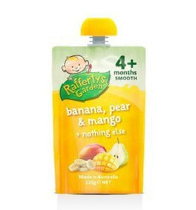 Rafferty's Garden Banana, Pear & Mango Smooth Baby Food 4m+ X 6pk