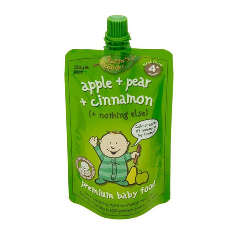 Rafferty's Garden Apple, Pear & Cinnamon Smooth Baby Food 4m+ X 6pk