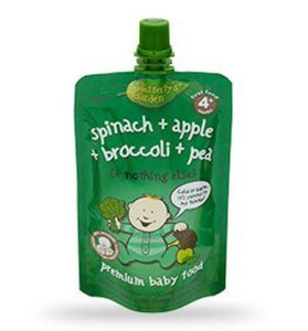 Rafferty's Garden Spinach, Apple, Broccoli & Pea Smooth Baby Food 4m+ x 4pk