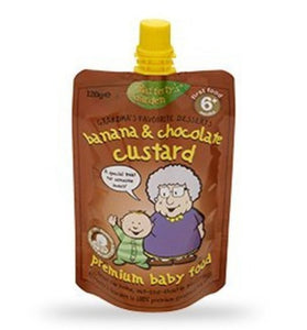 Rafferty's Garden Banana & Chocolate Custard 120g 6m+ X 6pk