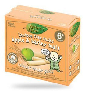 Rafferty's Garden Lactose Free Apple & Barley Malt teething Rusks 6m+ 100g x 4 boxes