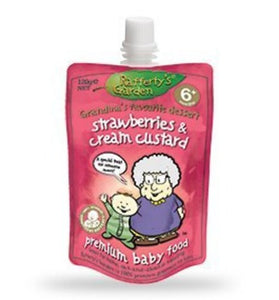 Rafferty's Garden Strawberry & Cream Custard 120g 6m+ x 6pk