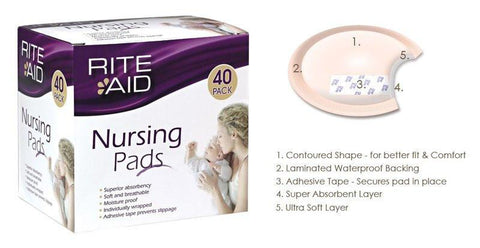 Rite Aid Nursing Pads - 40 Pk